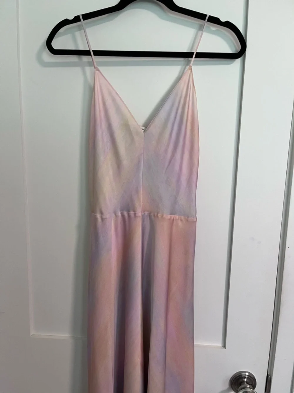 Vince Pastel Ombre rainbow Slip Dress with Spaghetti Straps - Picture 2 of 8
